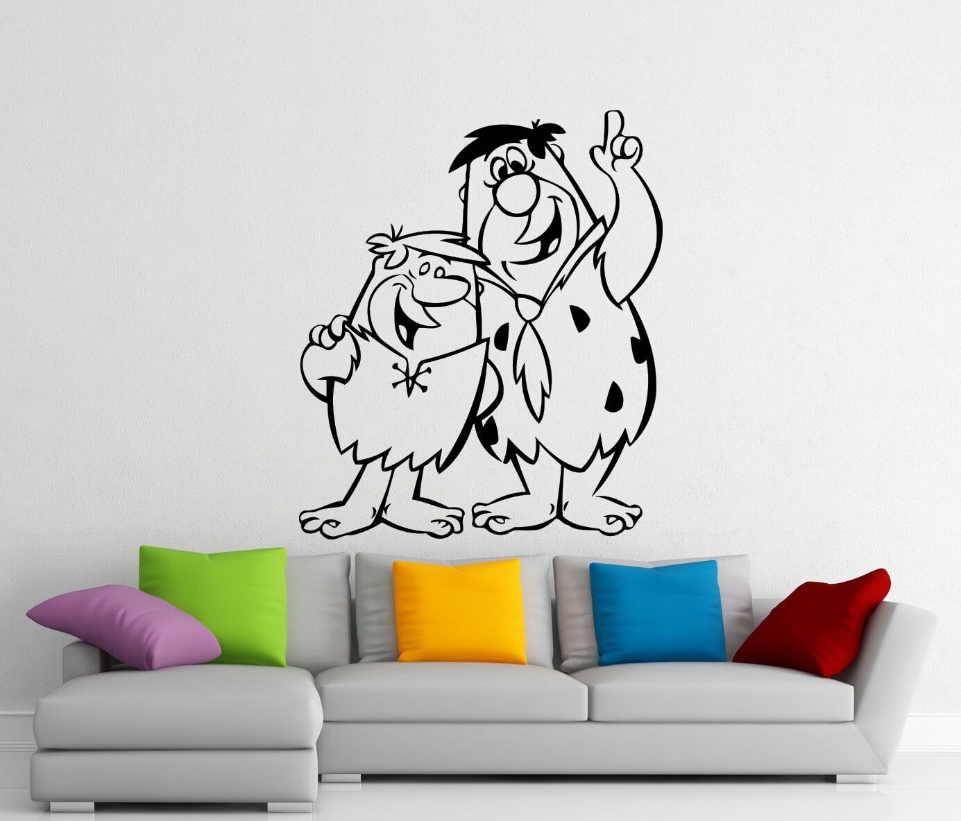 

Flintstones Wall Decal Fred Barney Cartoon Vinyl Sticker Art Decor Mural (372z)