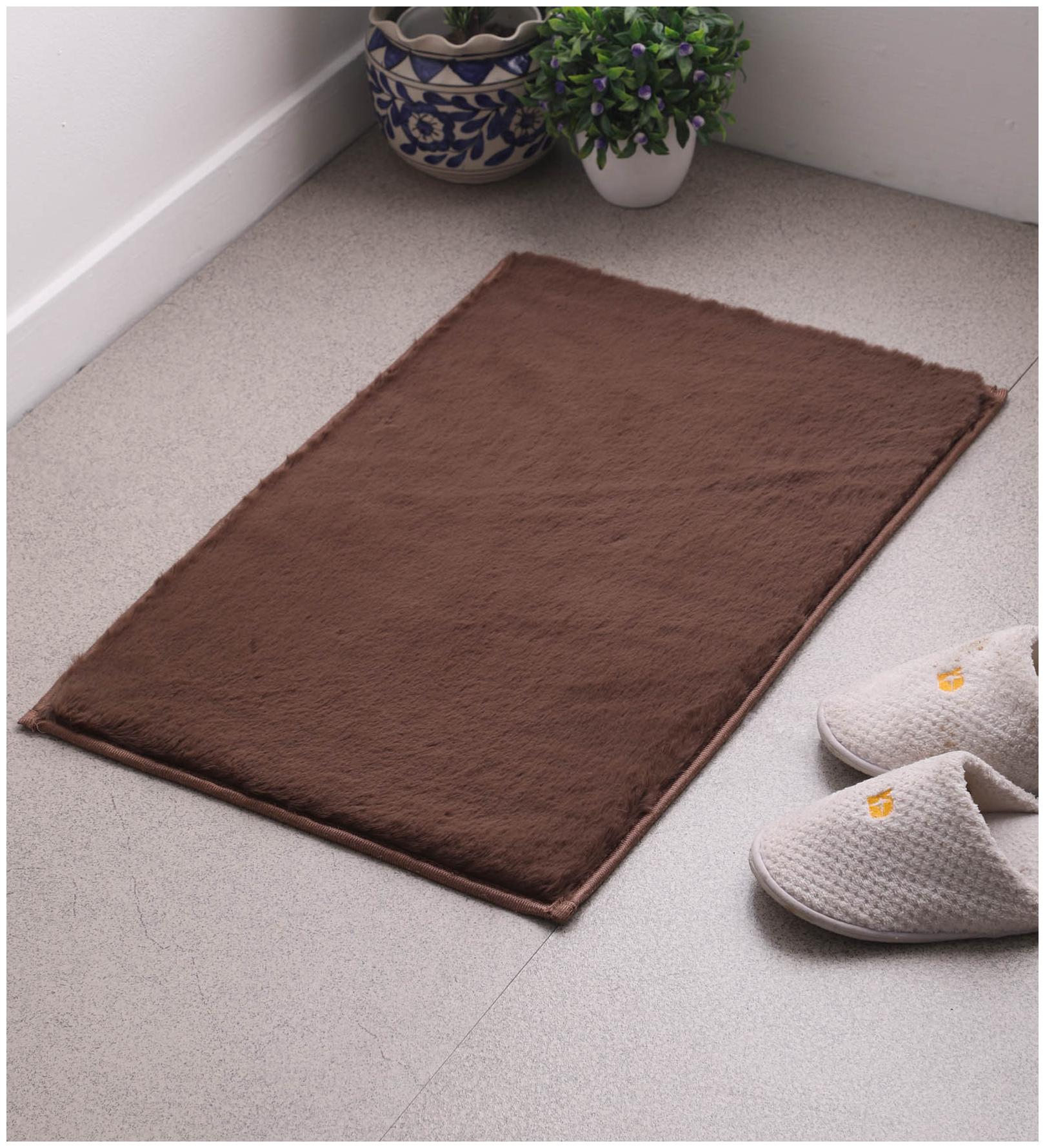 

Flooring India Taupe Polyester Ruffle Solid 16x24 Inch Anti Skit Door Mat