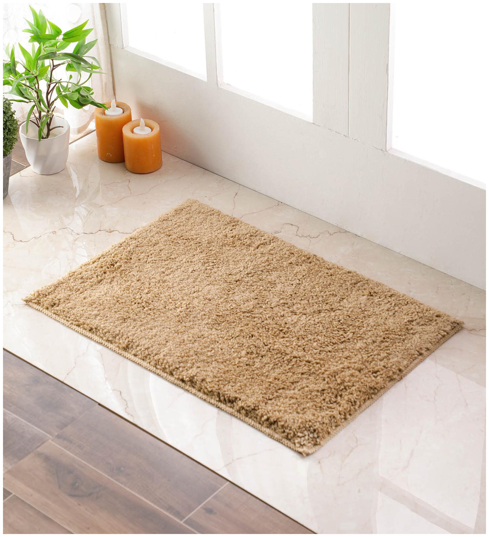 

Flooring India Antique Gold Polyester Manhattan Solid 16x24 inch Anti Skit Door Mat
