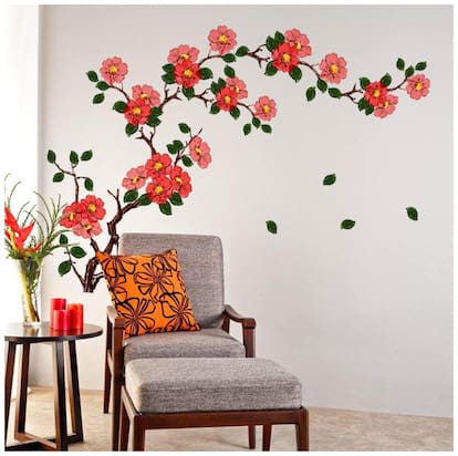 Floral Branch Flowers Wall Sticker