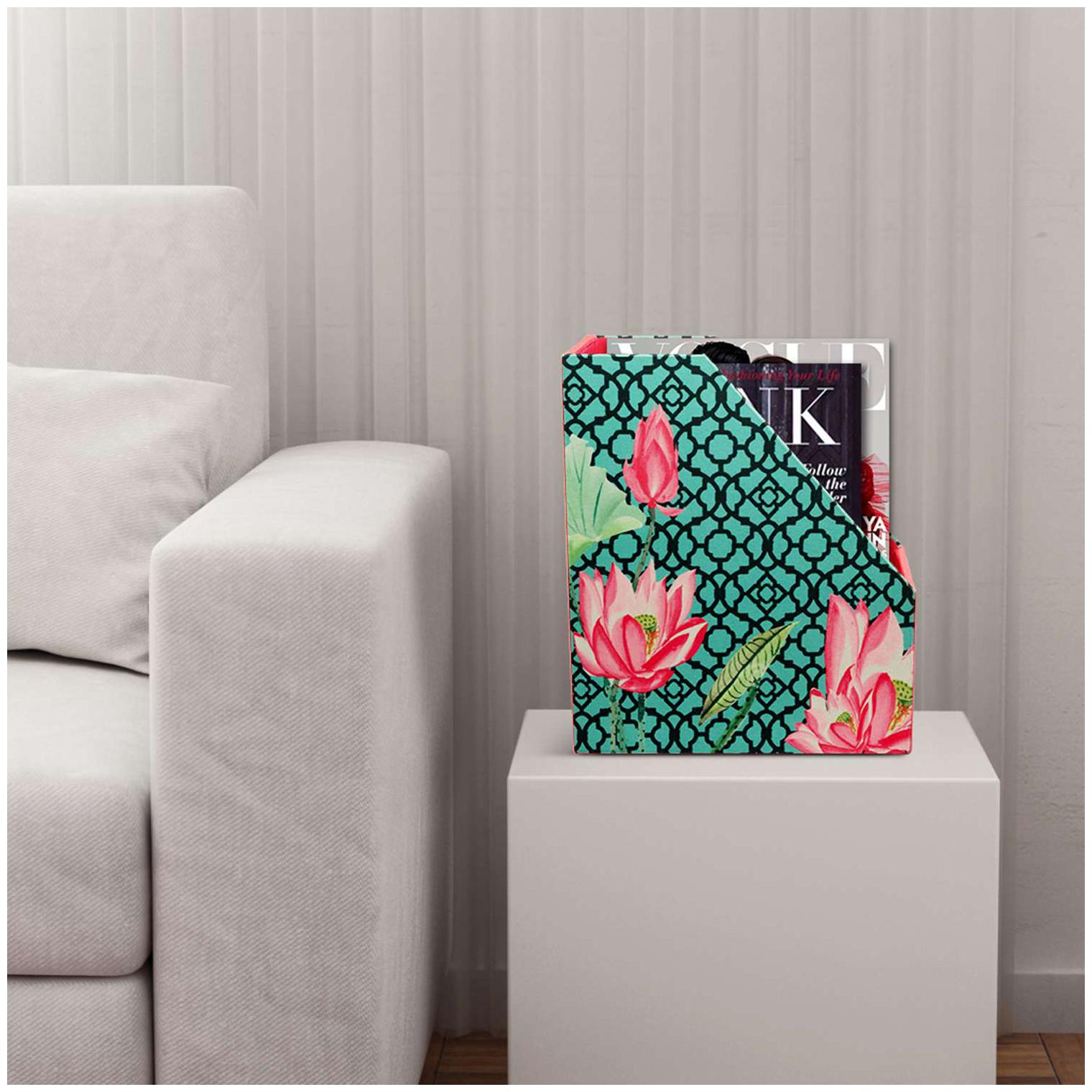 

Floral Green MDF Magazine Rack