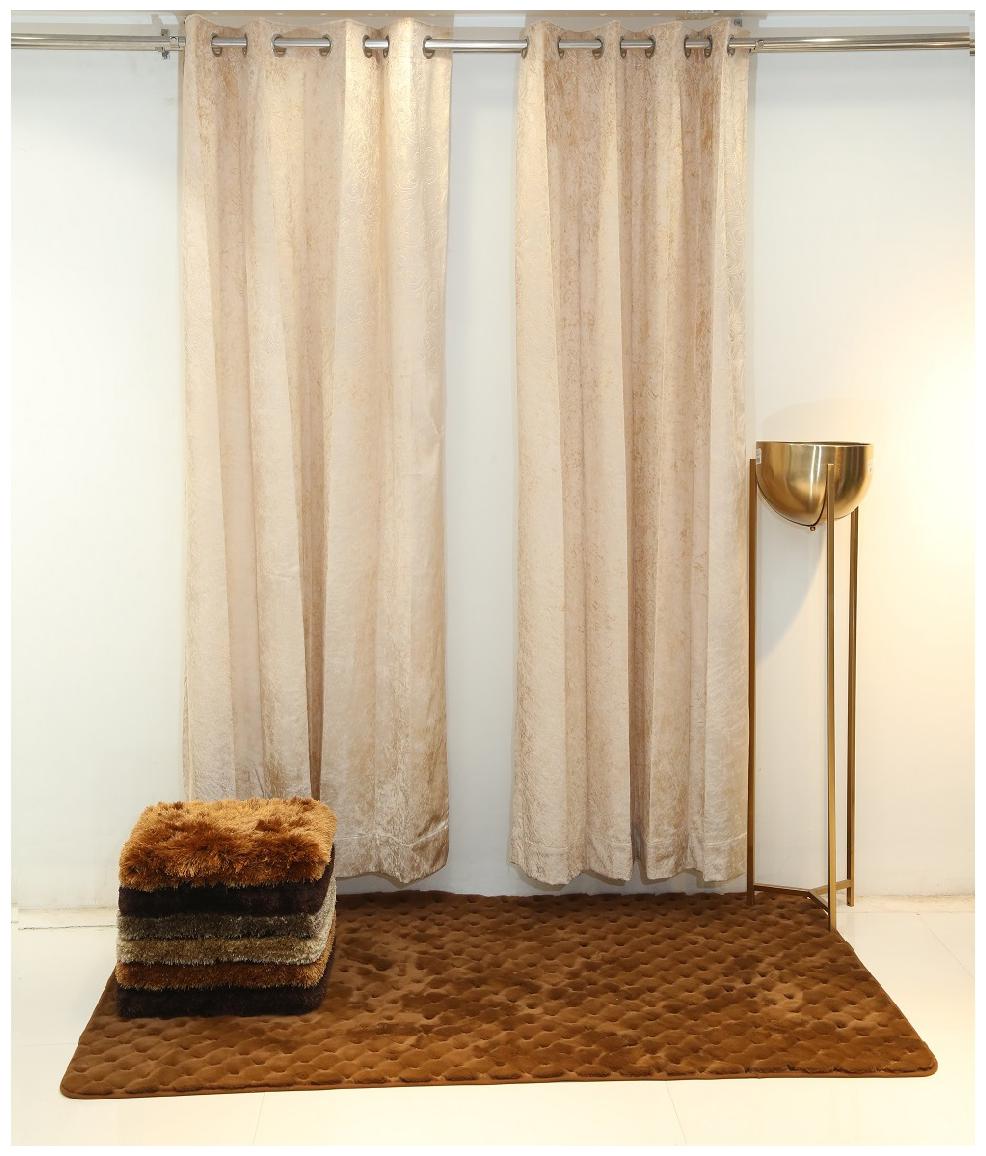 

Florance Polyester Door Blackout Beige Regular Curtain ( Eyelet Closure Solid )