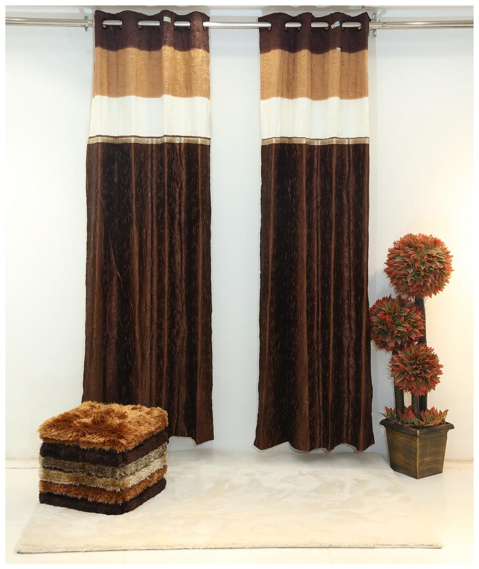

Florance Polyester Door Blackout Brown Regular Curtain ( Eyelet Closure Solid )