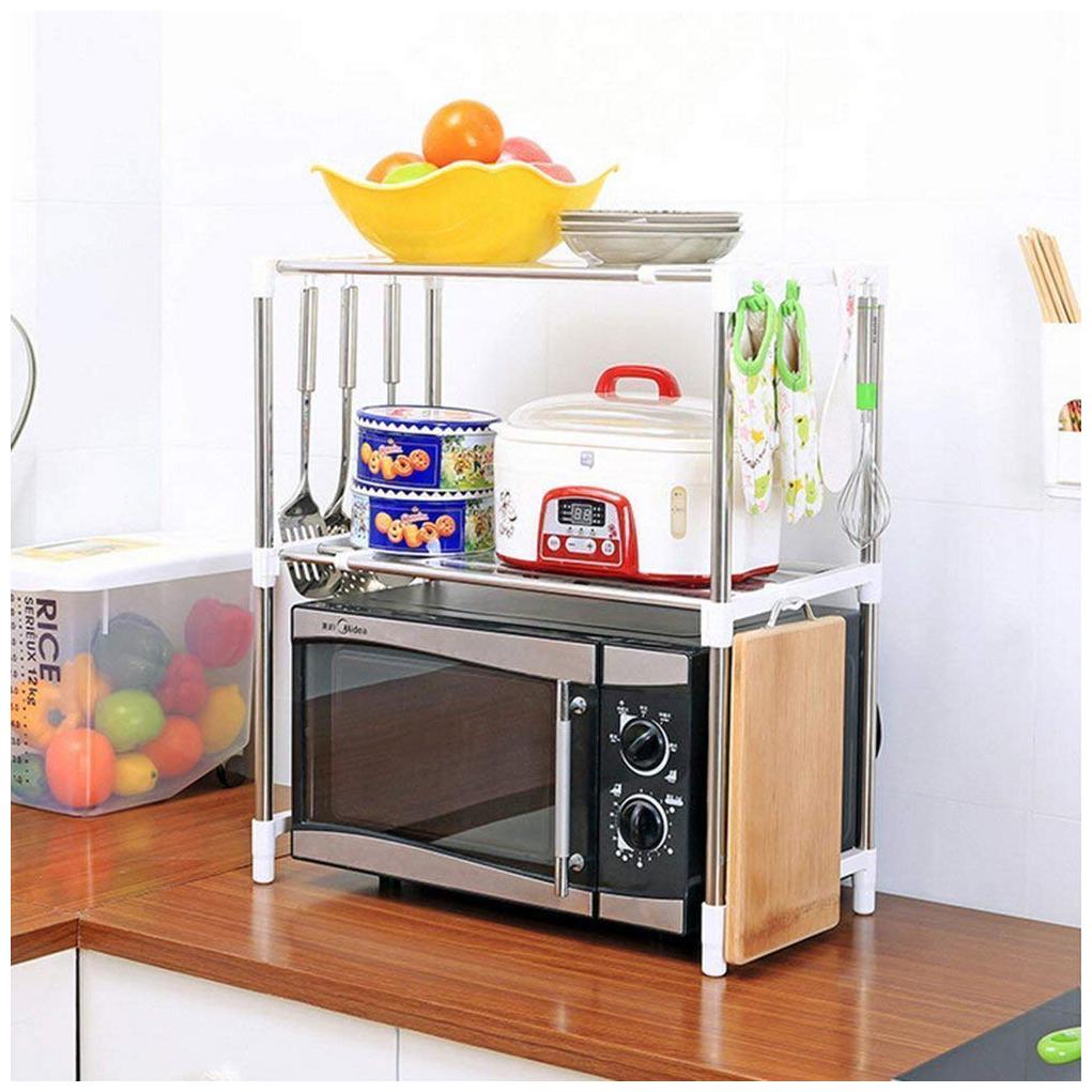

Floraware Adjustable Multipurpose Microwave Oven Stand Stainless Steel Rack