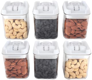 Buy Floraware Airtight Kitchen Container With Flip Lock Set Of 6