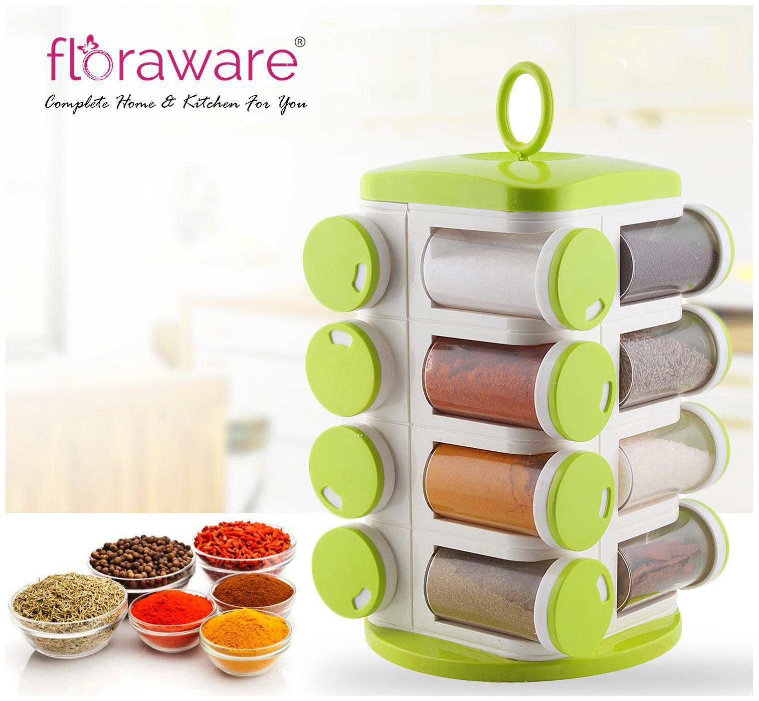 

Floraware Jony Rotating Spice Rack (masala rack) Condiment Set