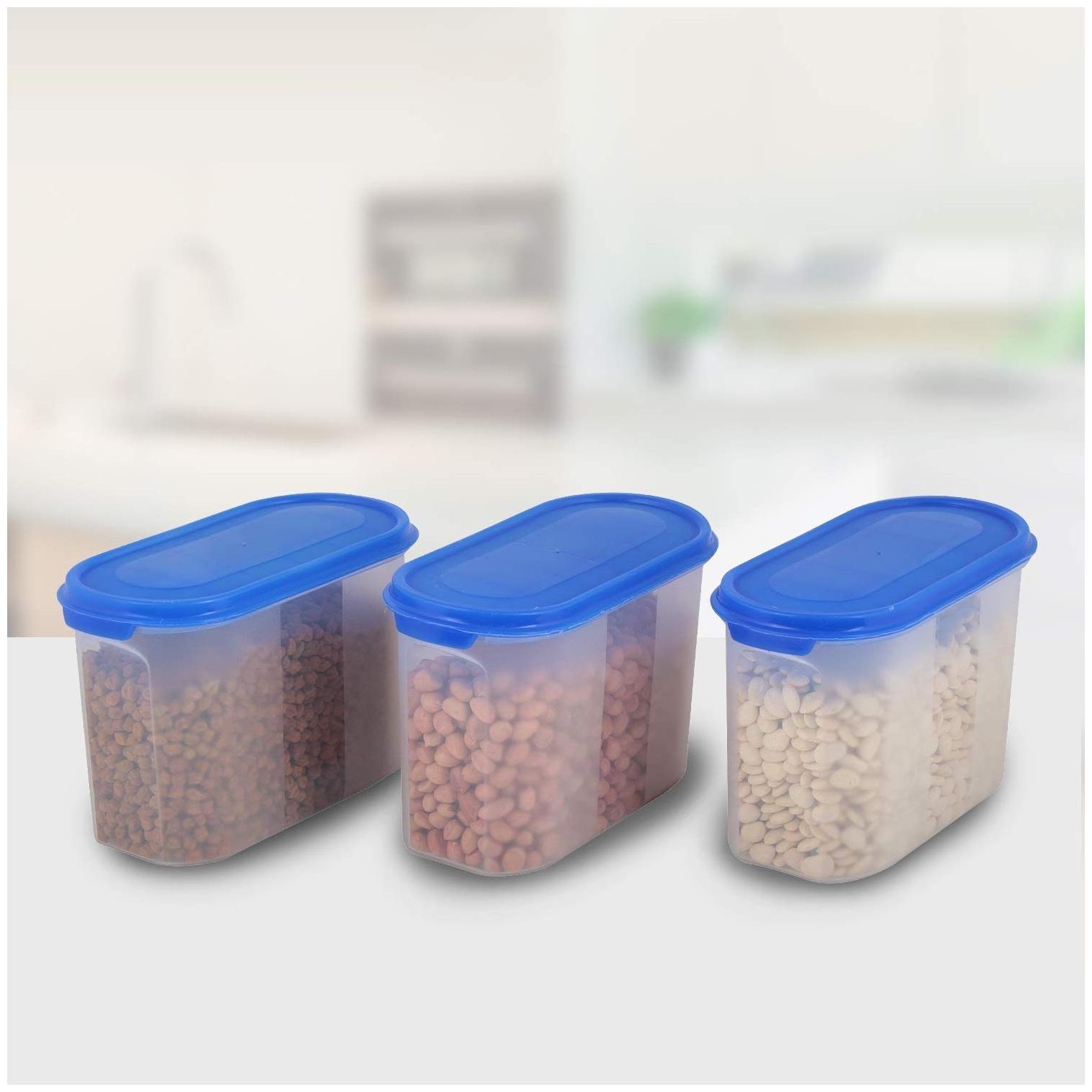 

Floraware 1200 ml Blue Plastic Container Set - Set of 3