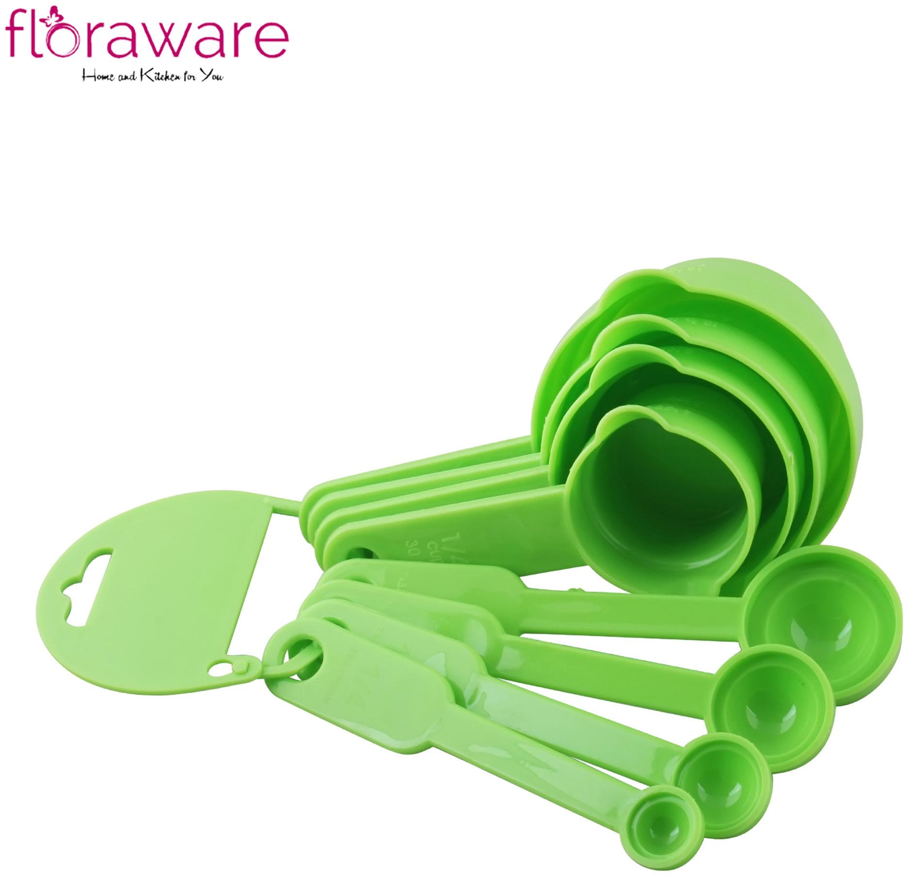 

Floraware Measuring Cups and Spoons Set 8 pieces for Baking Measurements (Green)