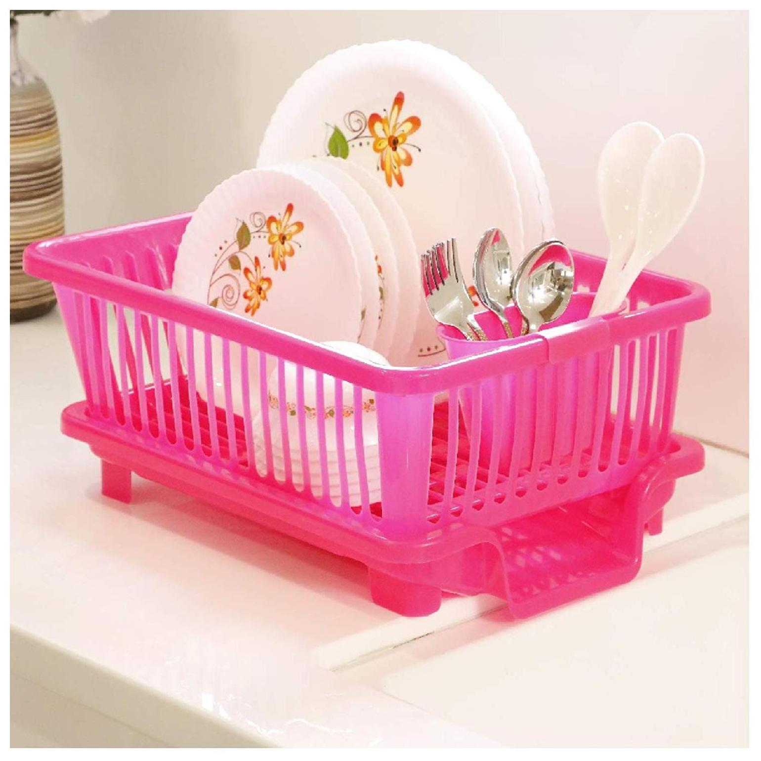 

Floraware Plastic Pink Utensil holders ( Set of 3 )
