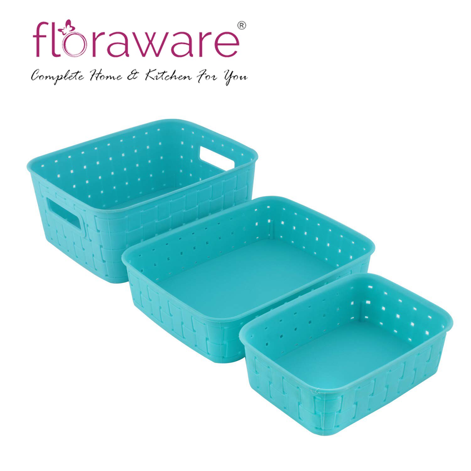 

Floraware Plastic Blue Utensil holders ( Set of 3 )
