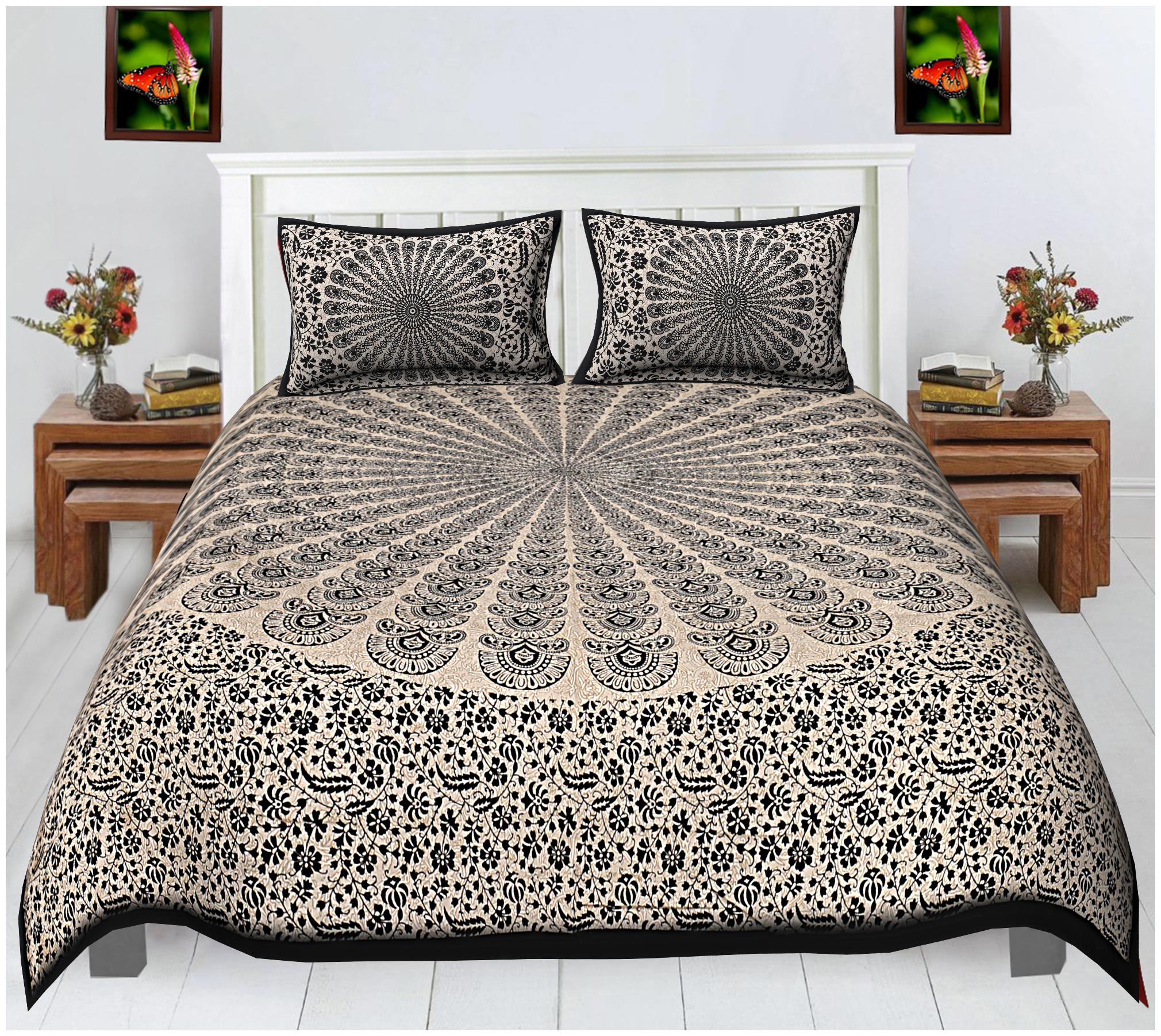 

FLORENCE CRAFT Cotton Floral Double Size Bedsheet ( 1 Bedsheet With 2 Pillow Covers Multi )