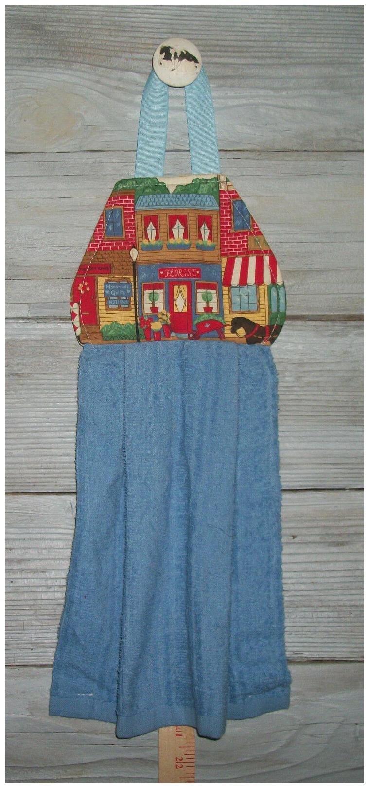 

Florist Shop Flowers Topiary Wheelbarrow Rural USA Hanging Kitchen Dishtowel