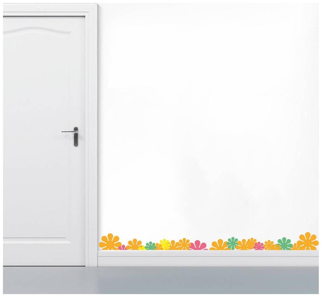 

Rawpockets Wall Stickers Flowers Border Decorative