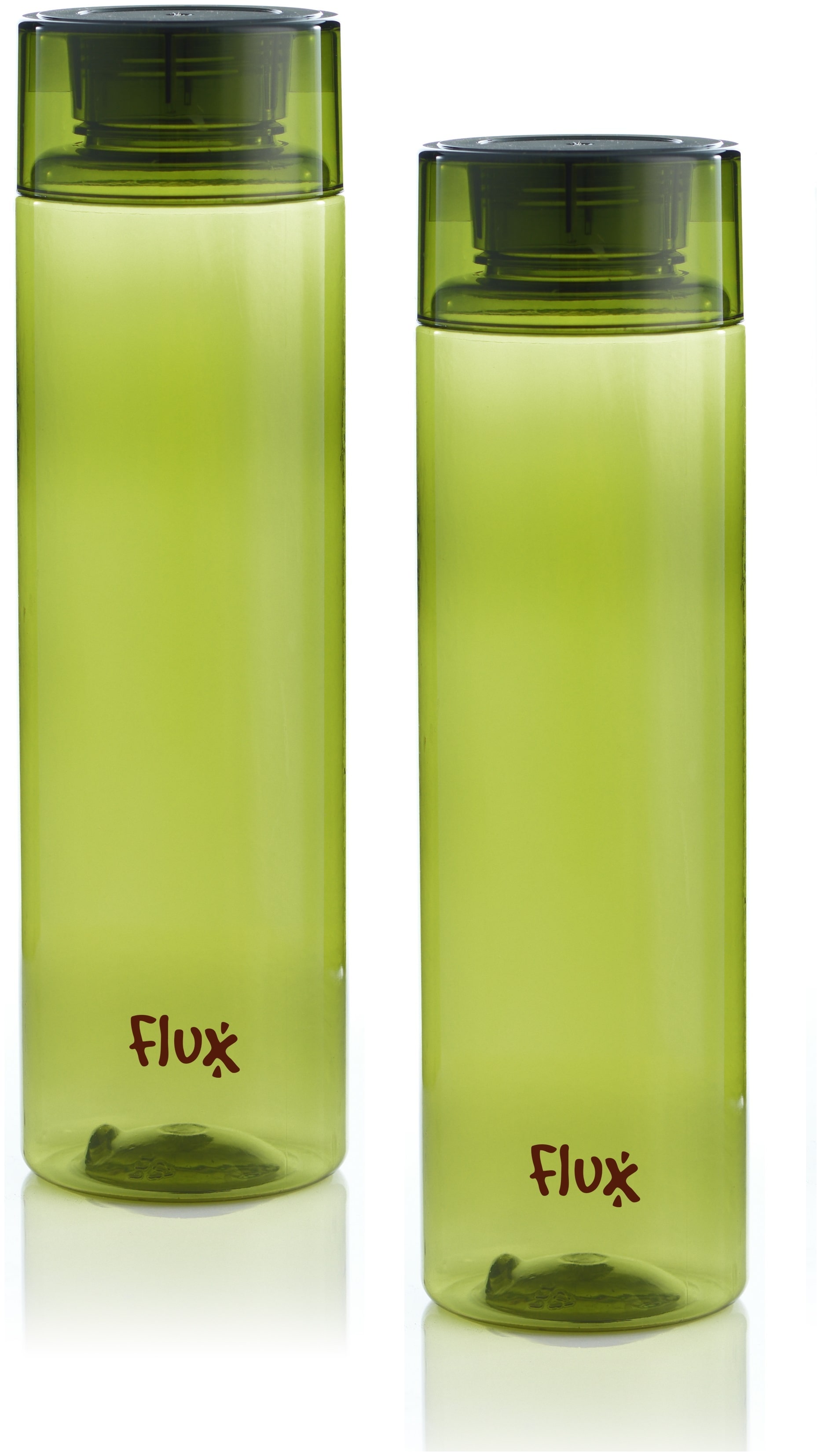 

Flux PET Green Water Bottle ( 1000 ml Set of 2 )