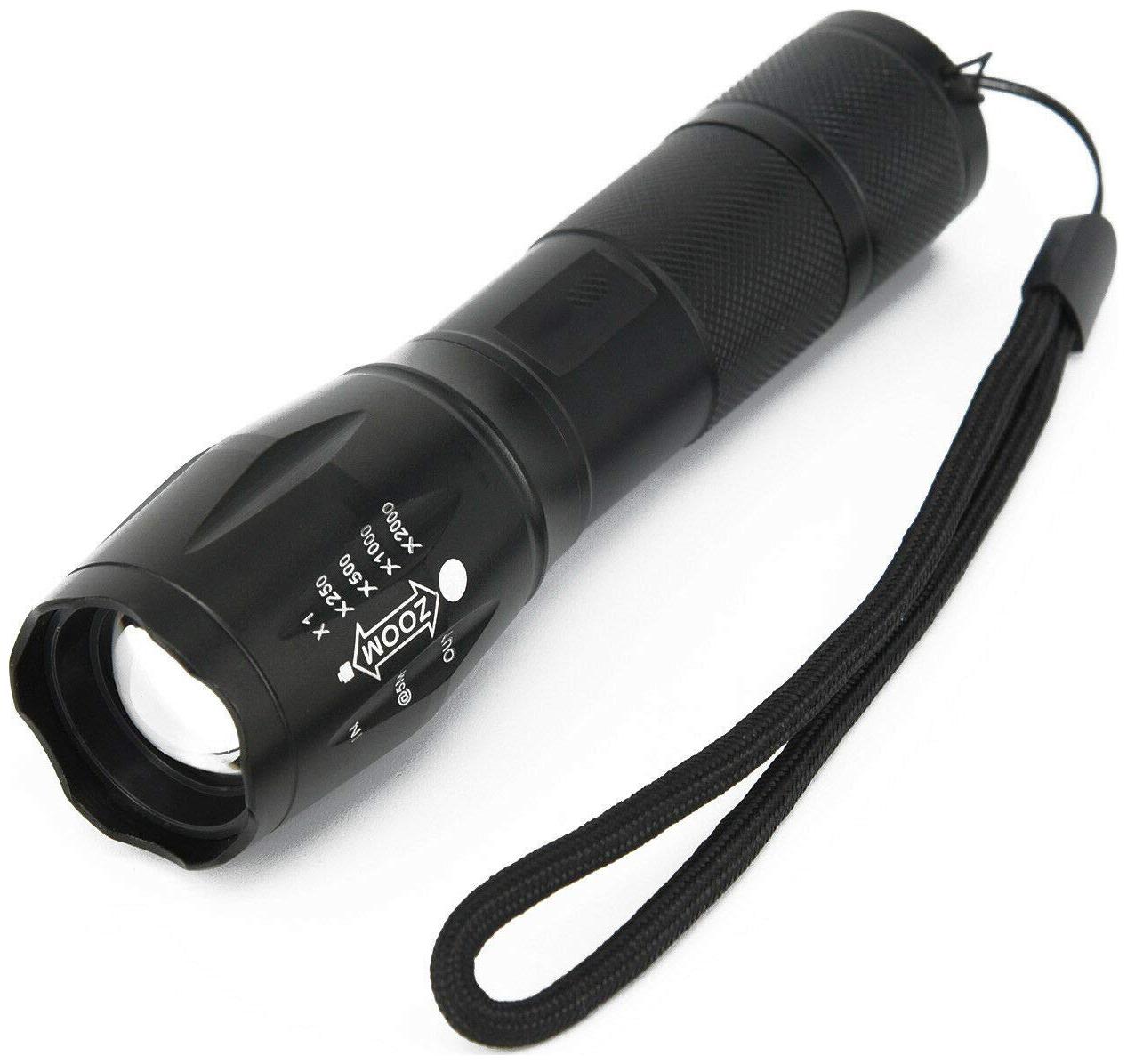 

FOBHIYA International ULa Bright LED Flashlight with Handhold Strap - Water Resistance Portable 5 Light Modes Zoomable Powered Tactical Flashlight for Indoor and Outdoor Camping Hiking