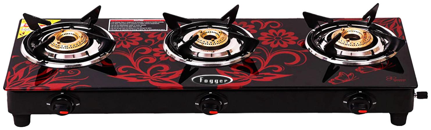

Fogger 3 Burner Regular Red Gas Stove