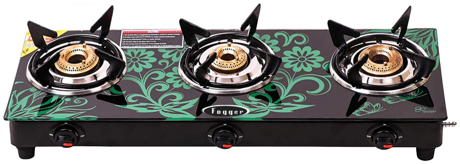 

Fogger 3 Burner Regular Green Gas Stove