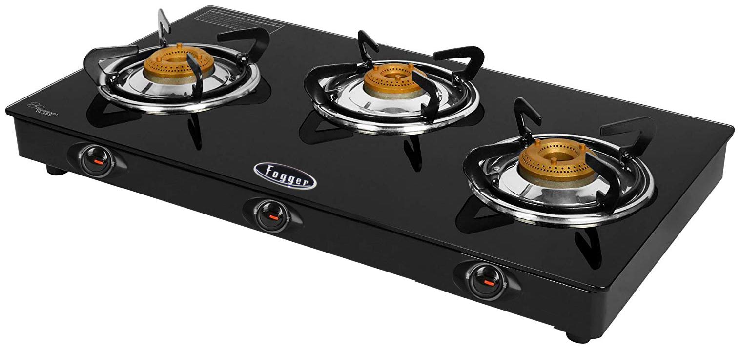 

Fogger 3 Burner Automatic Regular Black Gas Stove