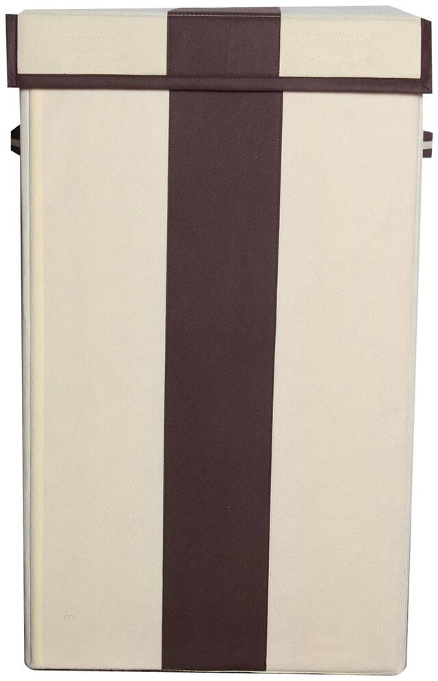 JMD Creation Fabric Cream Laundry Basket ( Set of 1 )