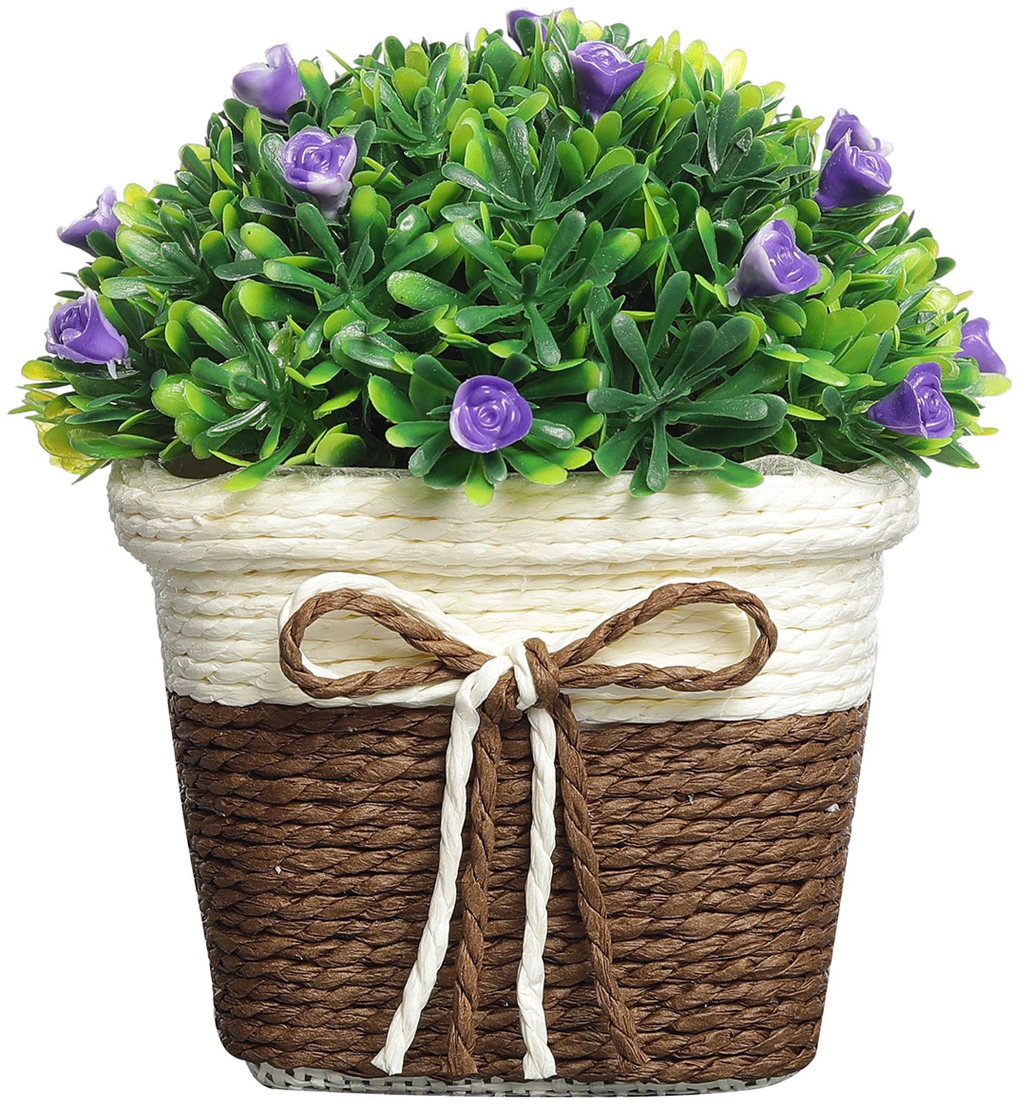 

Foliyaj Artificial Plant with Dark Purple Flowers