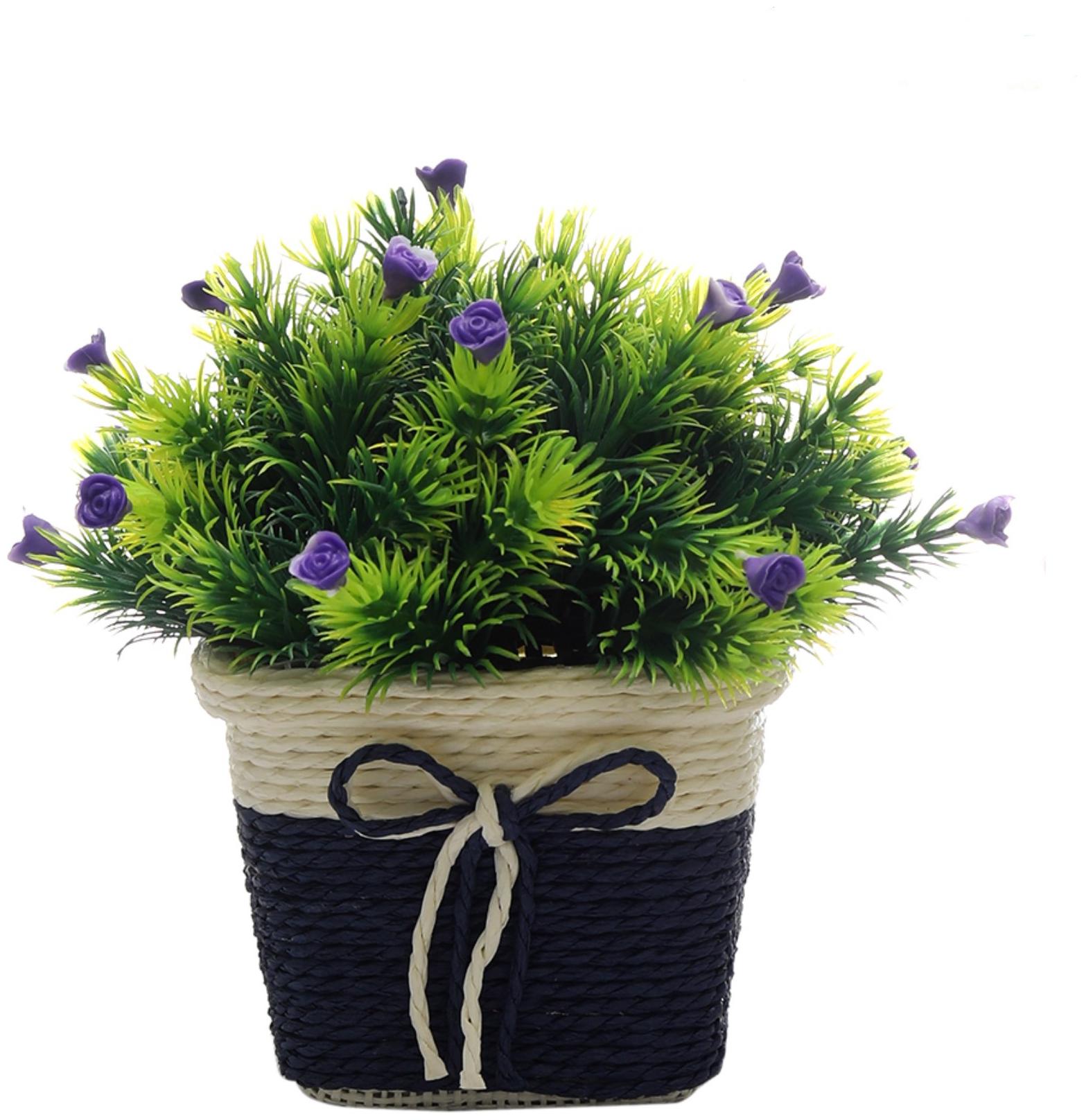 

Foliyaj Artificial Plant with Purple Flowers