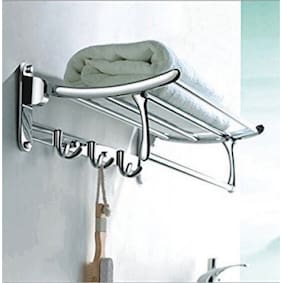 Bathroom Shelves Racks And Online At Fortune Stainless Steel Folding Towel Rack 60 96 Cm 24 Inch