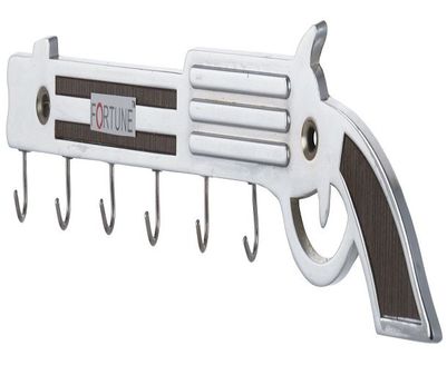

Fortune Gun Key Holder Decorative Key Organizer Rack with 6 Hooks