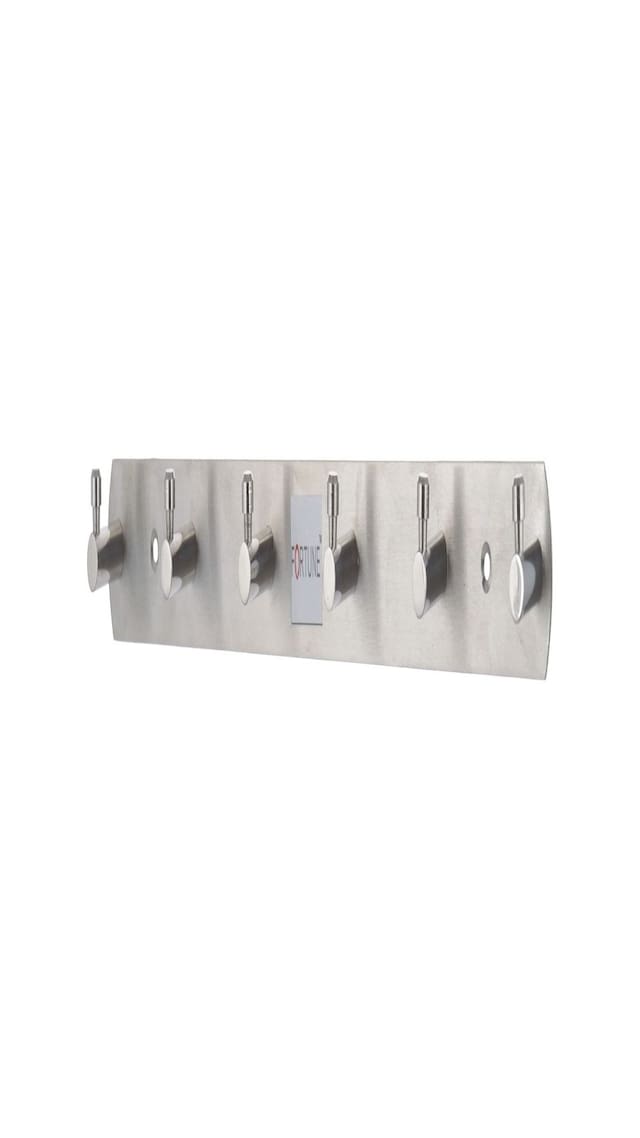 Fortune  Pure Stainless Steel Wall Mounted Hook Rail Bar, 6 Hooks