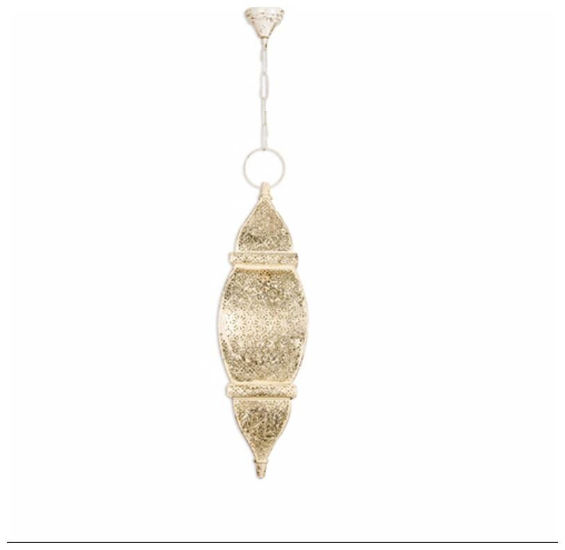 

Fos Lighting Moroccan White Gold Pendant Light