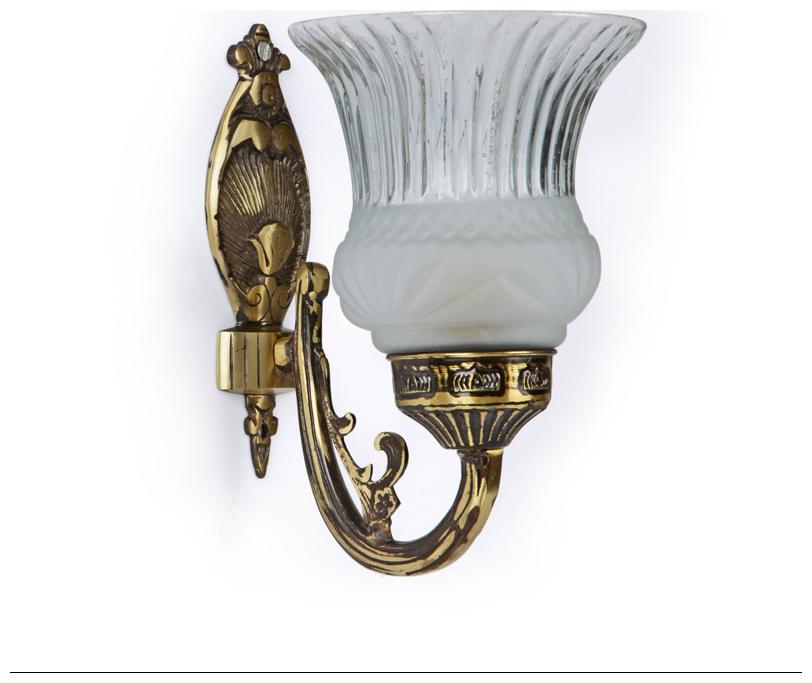 

Fos Lighting Usha Single Antique Brass Wall Light