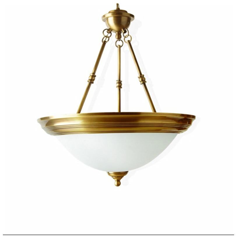 

Fos Lighting Dish Antique Brass 3 Light Hanging Light