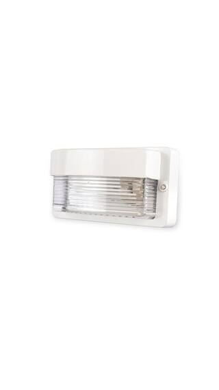 Fos Lighting Maxi Cast Aluminium White Outdoor Bulkhead Light Fos Lighting Maxi Cast Aluminium White Outdoor Bulkhead Light