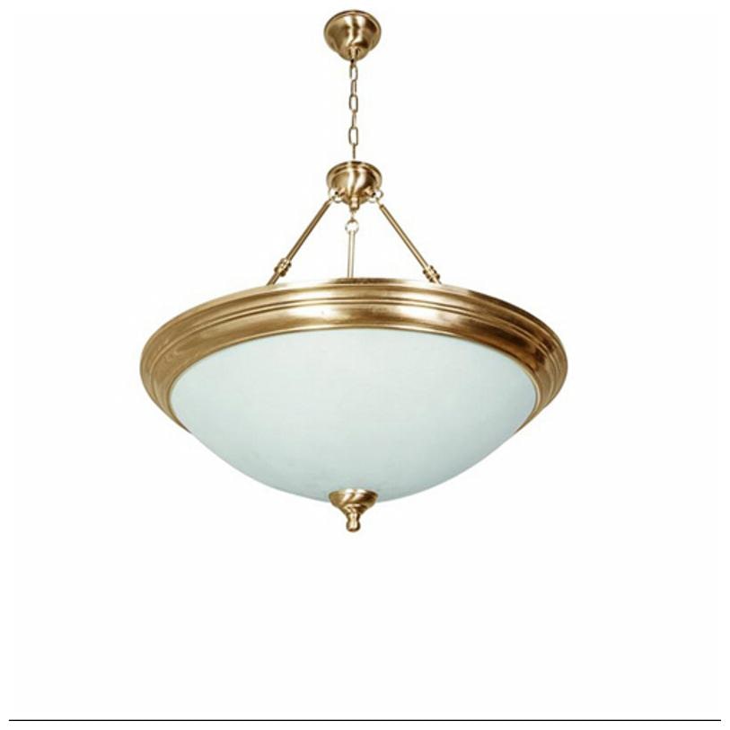 

Fos Lighting Dish Antique Brass Top Covered 5 Light Hanging Light