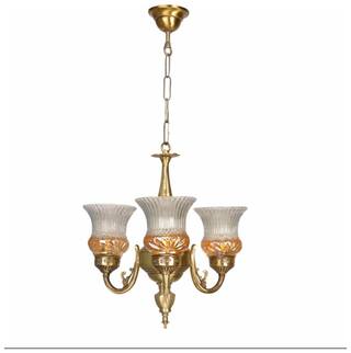 Fos Lighting Lustrous 3 Light Mini Antique Brass Chandelier