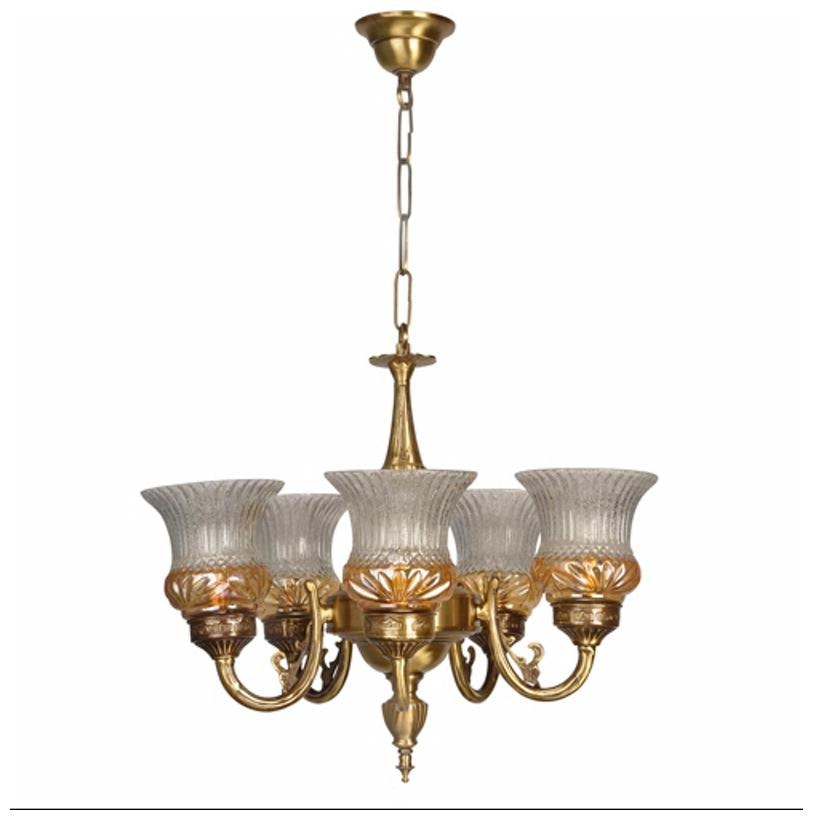 

Fos Lighting Lustrous 5 Light Antique Brass Chandelier
