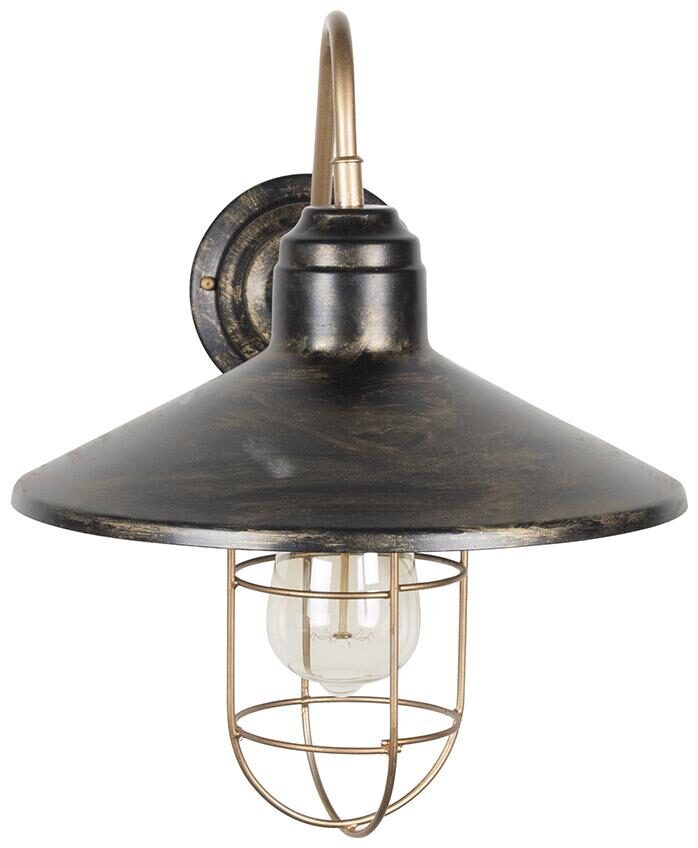 

Fos Lighting English Farmhouse Style Antique Gold Wall Sconce