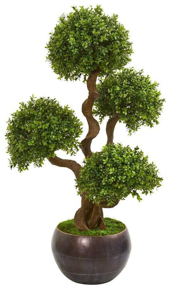 

Four Ball Boxwood Artificial Topiary Tree Planter Nearly Natural 44 Home Decor