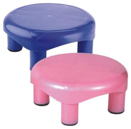 FPR Unilite Strong Non-Slip Plastic Bathroom Stool / Bath Chair, Patla for Bathroom (Set of 2pcs - Assorted Colour)