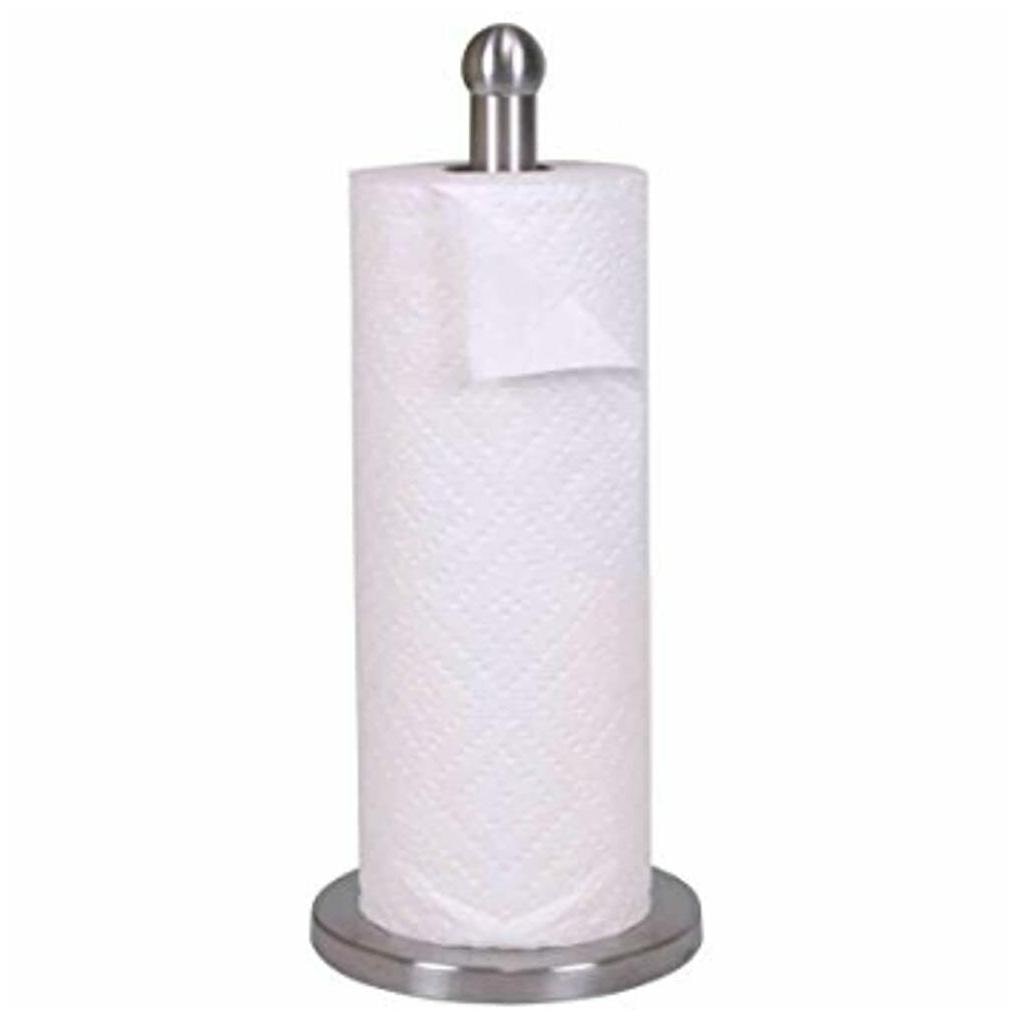 

Free-Standing Stainless Steel Paper Towel Holder With Weighted Base Silver amp