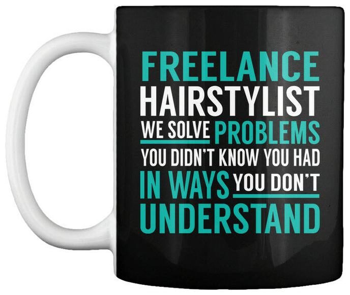 Buy Freelance Hairstylist Solve Problems Gift Coffee Mug Online At