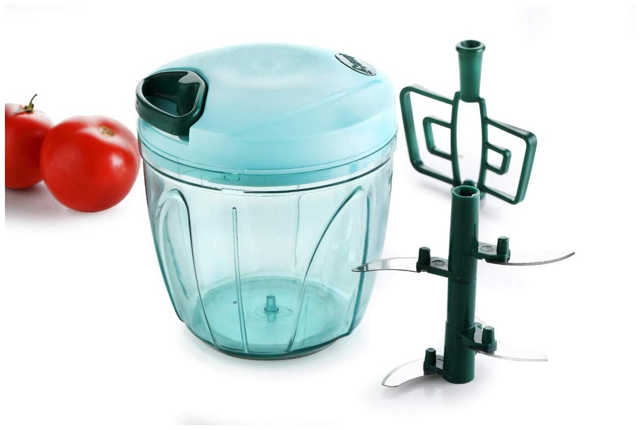 

Frekich Vegetable Chopper Cutter for Kitchen 5 SS Blades Whisker Blade (900 ML)
