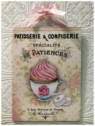 Buy French Country Shabby Chic Cottage Wall Decor Sign Cupcake