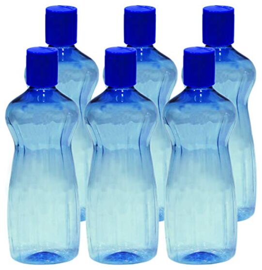 

VJ Plastic Blue Water Bottle ( 1000 ml Set of 6 )