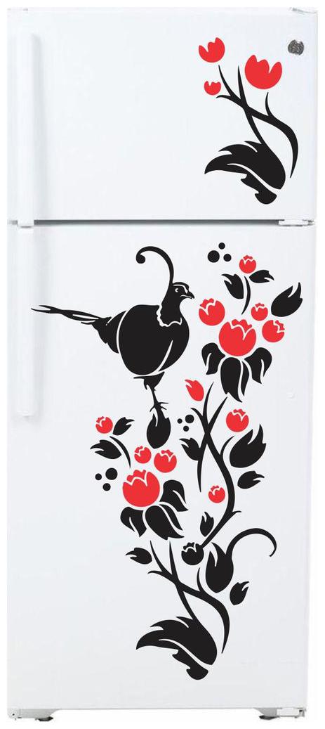 

Fridge Sticker (Floral design Covering Area 58 x 91 cm)