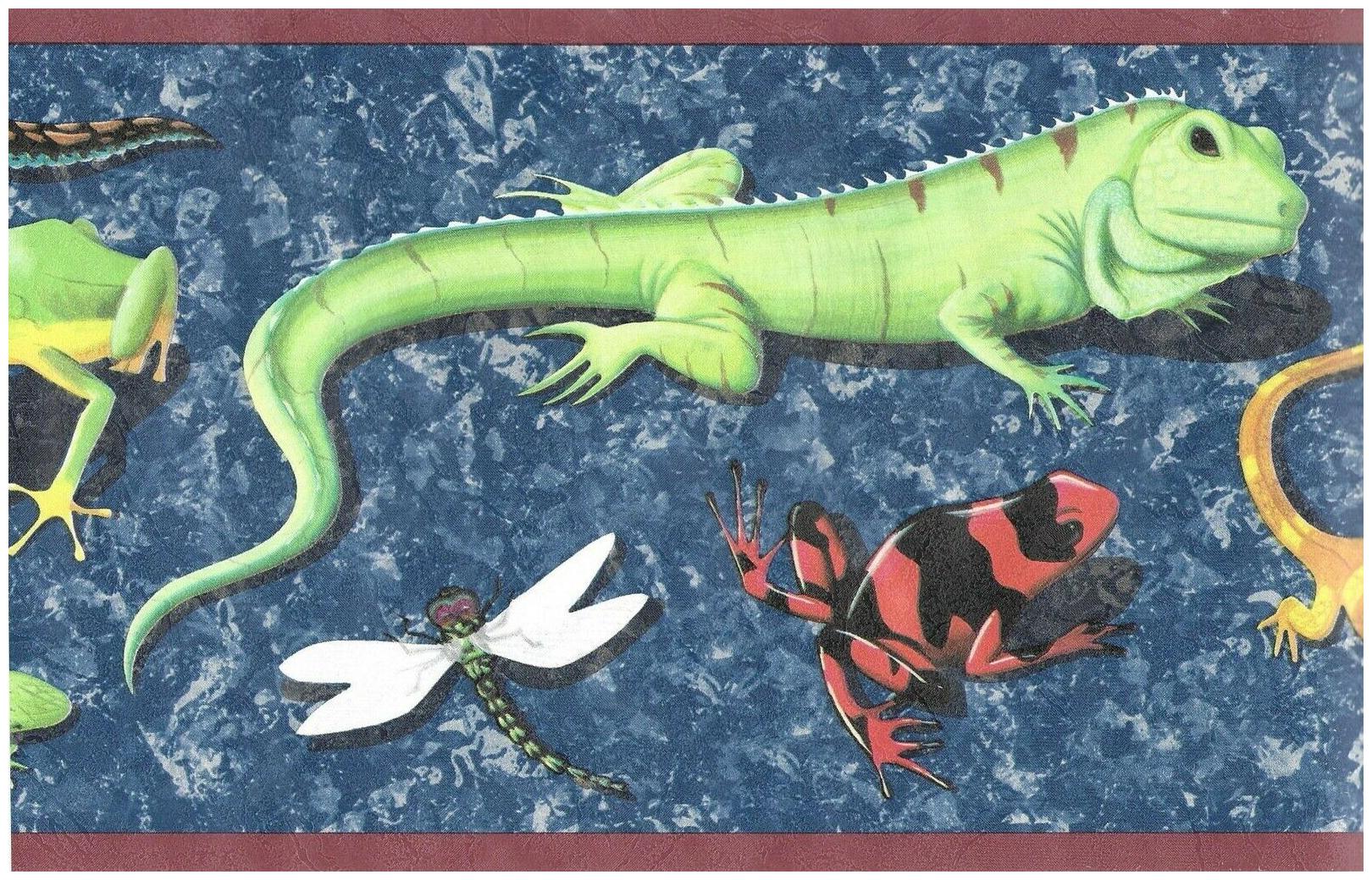 

Frog lizard dragonfly bugs camelion wallpaper border Imperial 174213