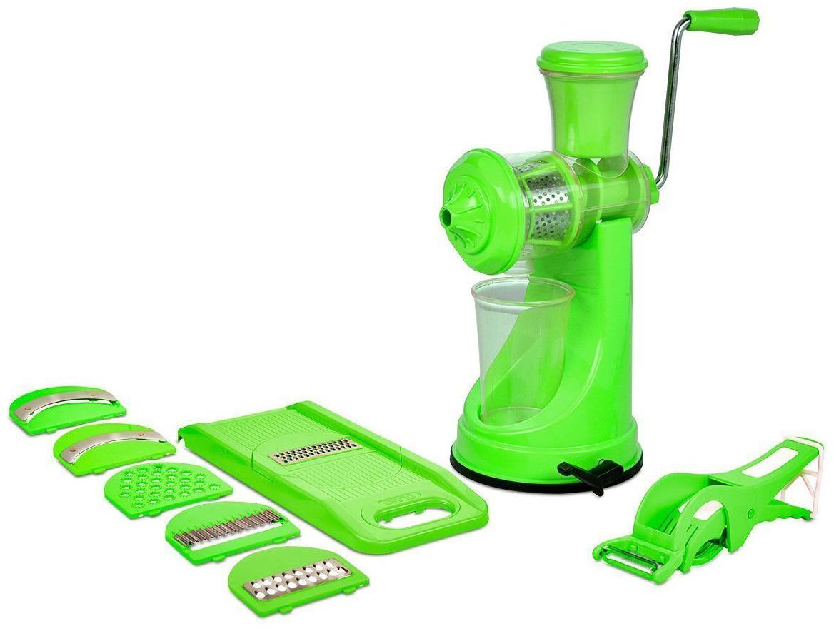 

CREZZA Plastic Green Manual juicer Set of 3
