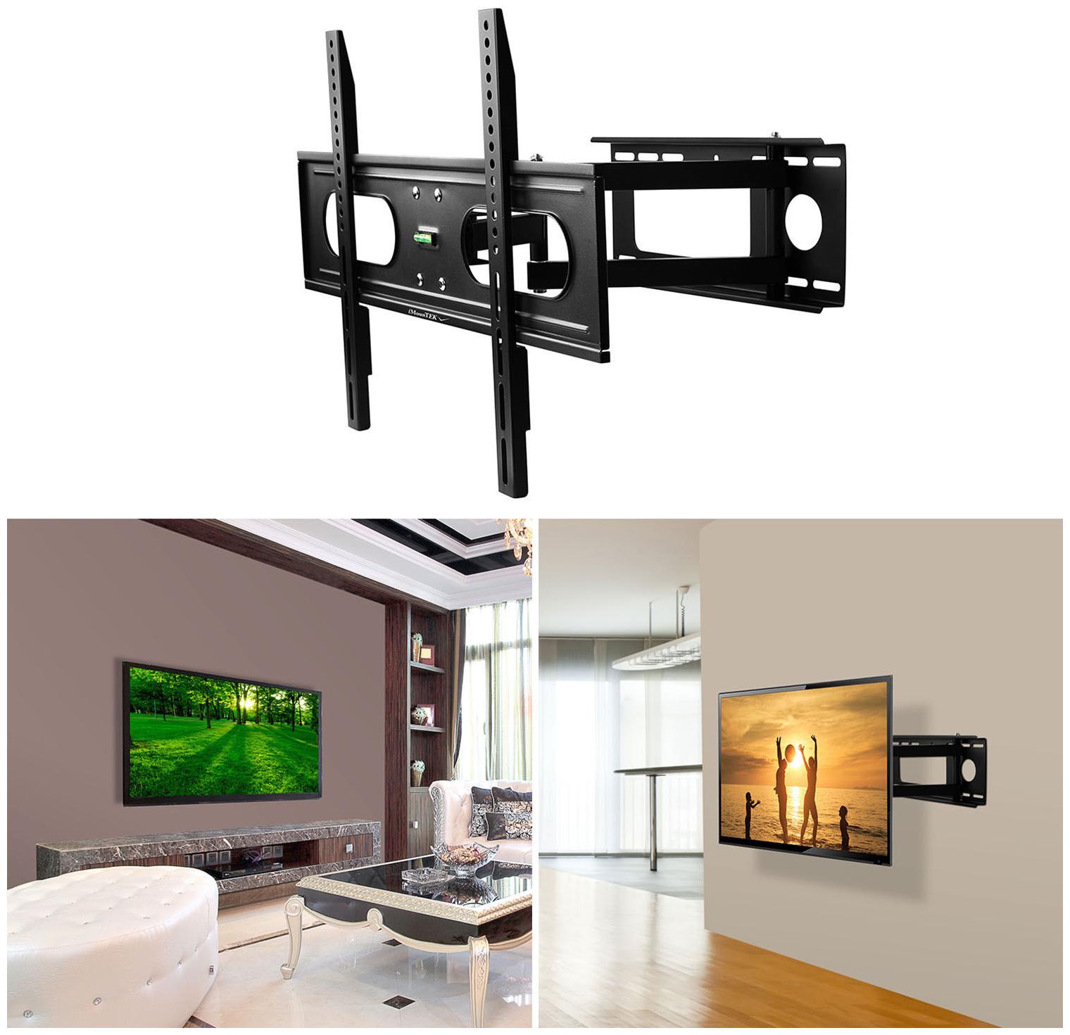 

Full Motion Articulating TV Wall Mount Bracket Tilt -20 Swivel 90 Fit 37-70