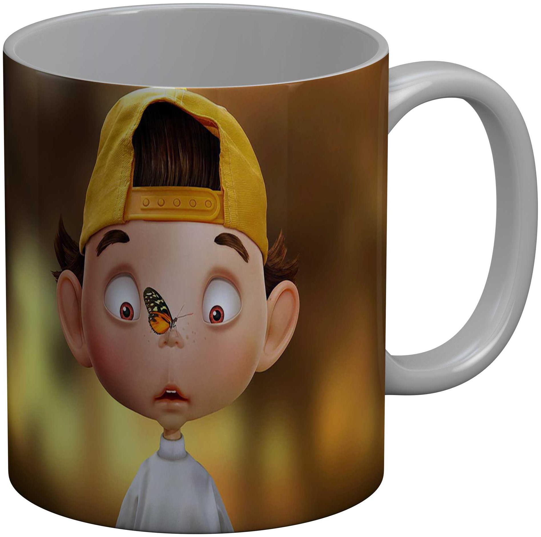 

FunkyTradition 3D Cartoon Ceramic Coffee Mug for Friends Forever for Kids Birthday Gift Return Gift Gifts Coffee Mug Ceramic Mug