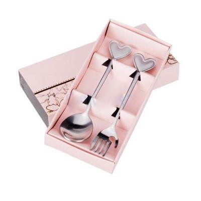 

Futaba Heart-shaped Spoon Fork Stainless Steel Couple Set for Wedding