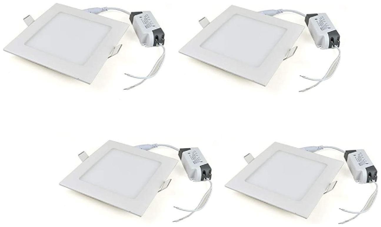 

G Gapfill High Brightness Long Life Led 12W Square Panel Ceiling Light Color Of Led White 170 MM x170MM (Pack Of 4 pcs)